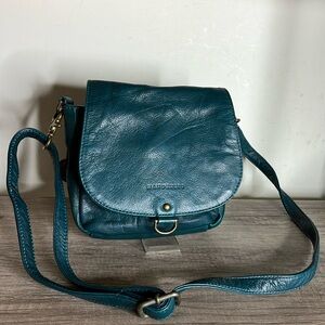 Wanders Travel Co. Teal Leather Crossbody